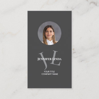 Professional Stylish Modern Grey Business Card