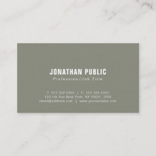 Professional Stylish Plain Premium Linen Luxury Business Card