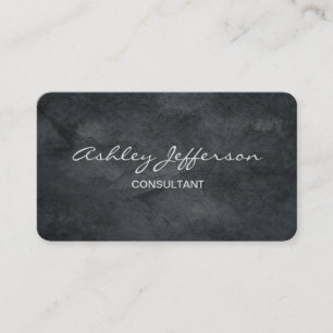 Professional Stylish Script Trendy Grey Texture Business Card