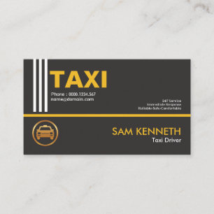 Professional Stylish Vertical Whites Taxi Service Business Card