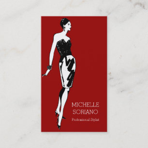 Professional Stylist Fashion Design Business Card