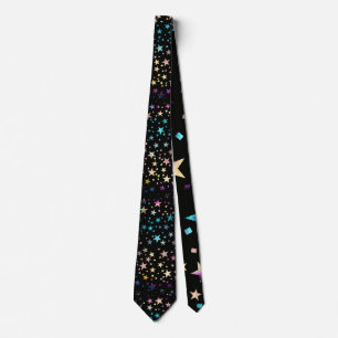 Professional Subtle Trans LGBTQ Pink Blue Stars Tie