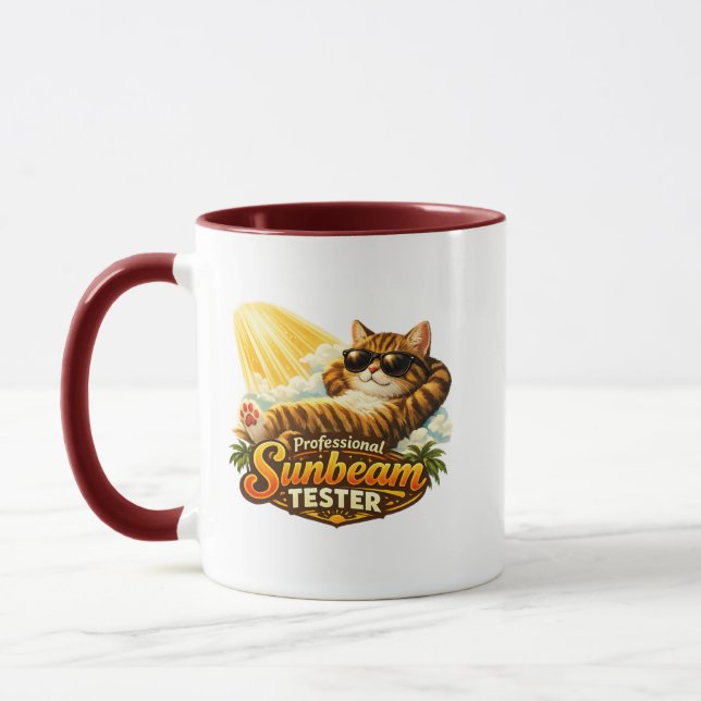 Professional Sunbeam Tester Funny Cat Com Mug (Left)