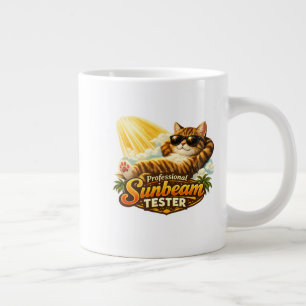 Professional Sunbeam Tester Funny Cat Jum Large Coffee Mug