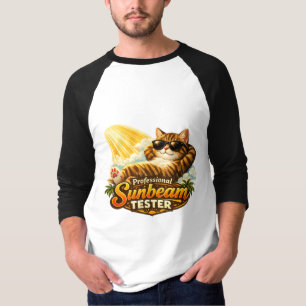 Professional Sunbeam Tester Retro Cat Raglan Shirt