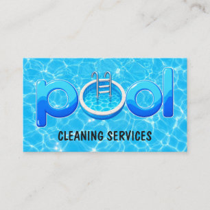 Professional Swimming Pool Cleaning Business Card