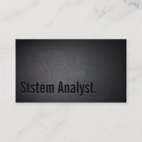Professional System Analyst Minimalist Dark