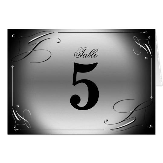 Professional Table Number Card