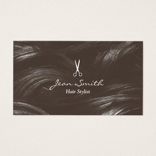 Professional Tan Hair Stylist Hair Salon Business Card