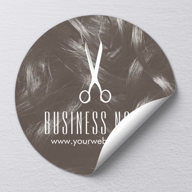 Professional Tan Hair Stylist Hair Salon Product Classic Round Sticker (Creator Uploaded)