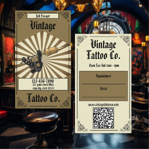 Professional Tattoo Artist Business Card