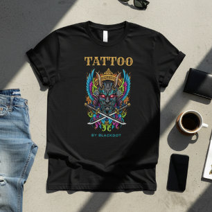 Professional Tattooist Demon Mask Tattoo Artist  T-Shirt