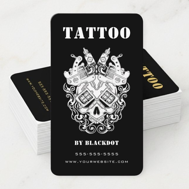Professional Tattooist Tattoo Studio Tattoo Shop Business Card (Creator Uploaded)