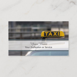 Professional taxi driver business card