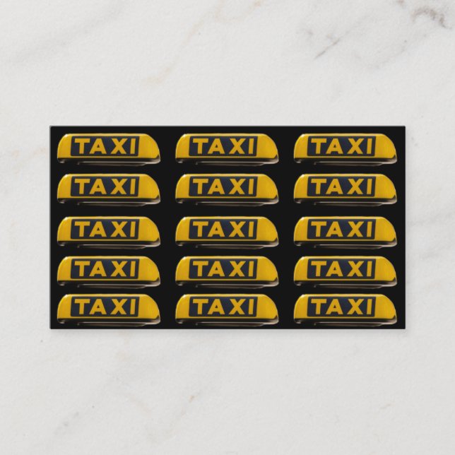 Professional taxi driver business card (Front)