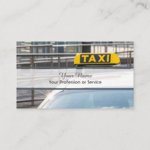 Professional taxi driver business card