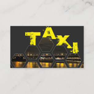 Professional taxi driver cabdriver business card