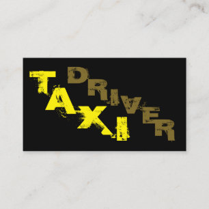 Professional taxi driver cabdriver business card