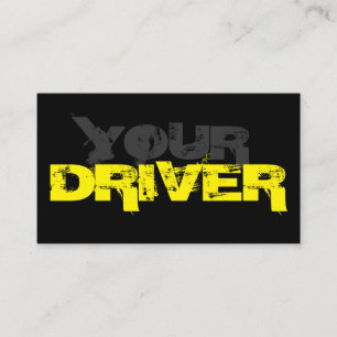 Professional taxi driver cabdriver business card
