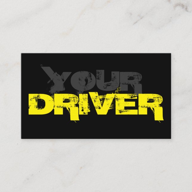 Professional taxi driver cabdriver business card (Front)