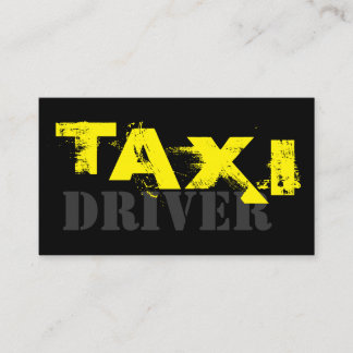 Professional taxi driver cabdriver business card