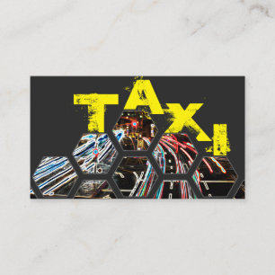Professional taxi driver cabdriver business card