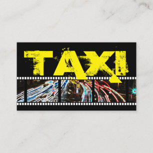 Professional taxi driver cabdriver transporter bus business card