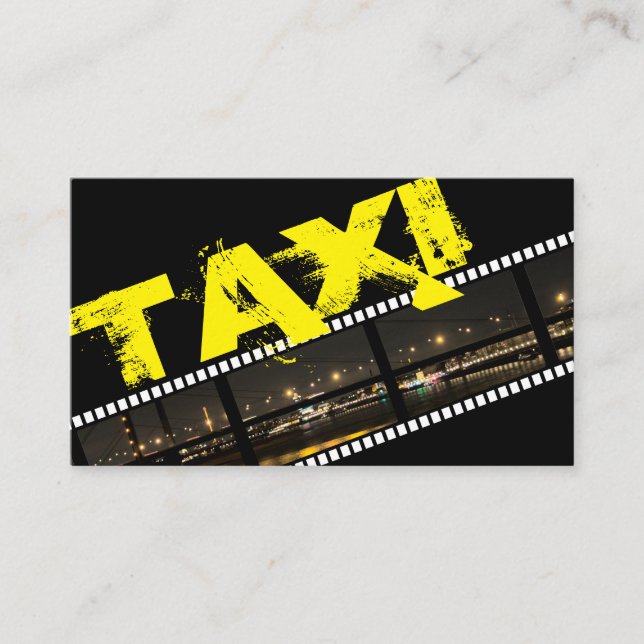 Professional taxi driver cabdriver transporter business card (Front)