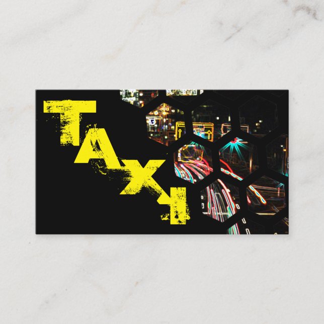 Professional taxi driver cabdriver transporter business card (Front)