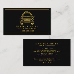 Professional Taxi Service Business Card