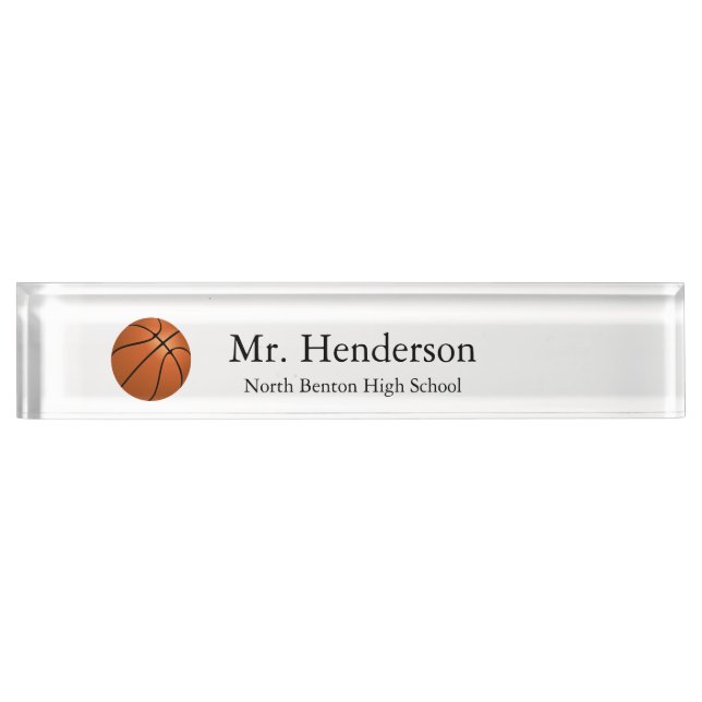 Professional Teacher Sports Nameplate (Front)