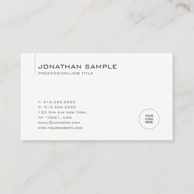 Professional Template Minimalist Modern Trendy Business Card (Front)