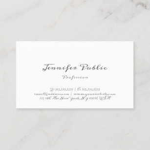 Professional Template Modern Handwriting Simple Business Card
