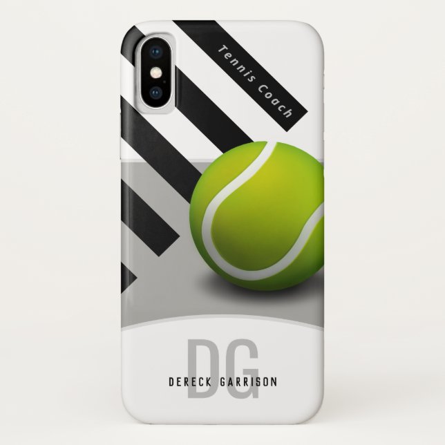 Professional Tennis Coach |  Initials Case-Mate iPhone Case (Back)