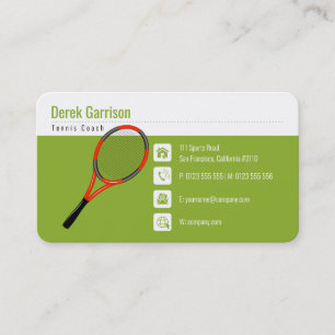Professional Tennis Coach   Master Sport Business Card