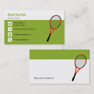 Professional Tennis Coach   Master Sport Business Card