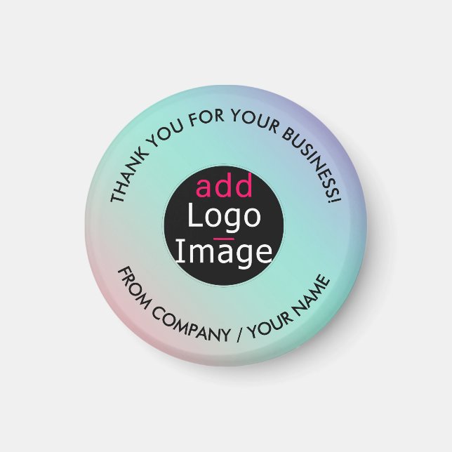 Professional Thank You Custom Chic Pastel Gradient Magnet (Front)