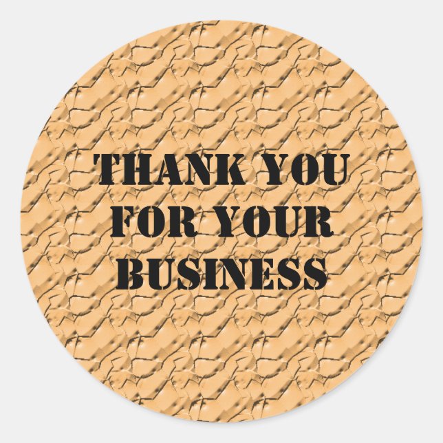 Professional Thank You for Your Business Customer Classic Round Sticker (Front)