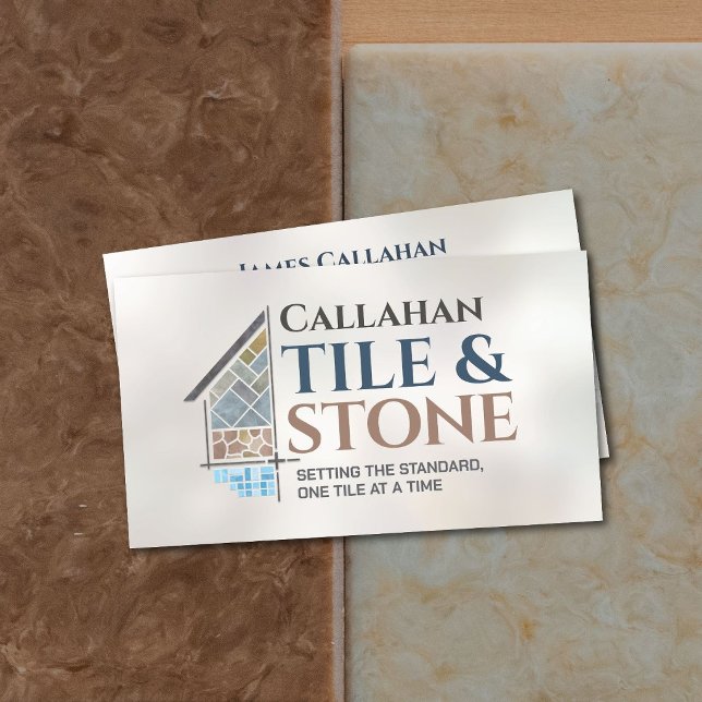Professional Tile Installer - Stone Contractor Business Card (Creator Uploaded)