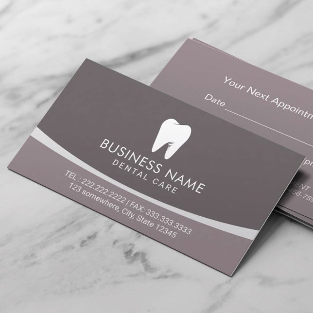 Professional Tooth Logo Dental Care Appointment Card (Creator Uploaded)