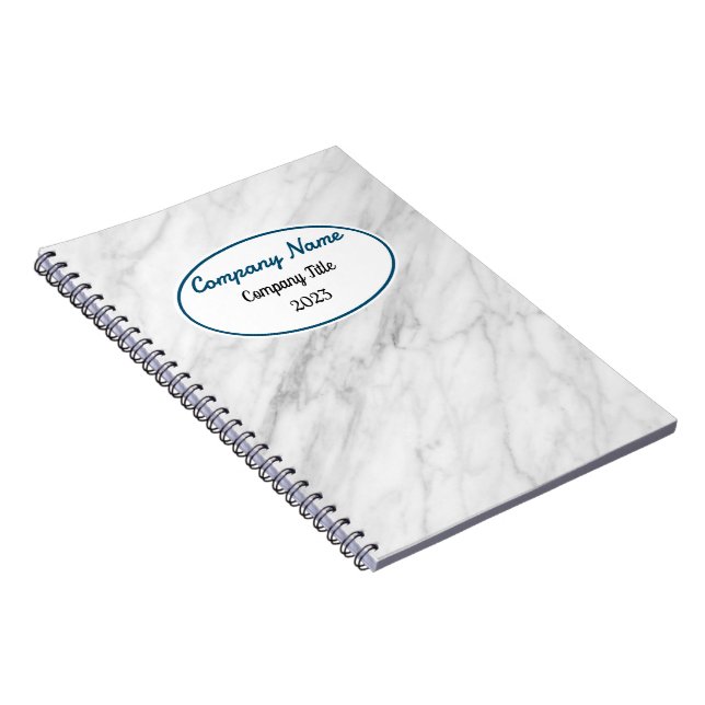 Professional Touch Name Customise White Marble Notebook (Right Side)
