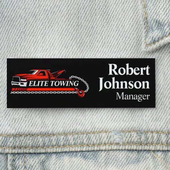 Professional Tow Truck Service Name Tag (Creator Uploaded)