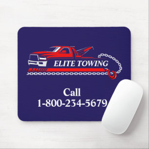 Professional Tow Truck Service Navy Blue Mouse Mat