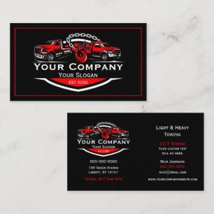 Professional Towing Company, Hauling Service  Business Card
