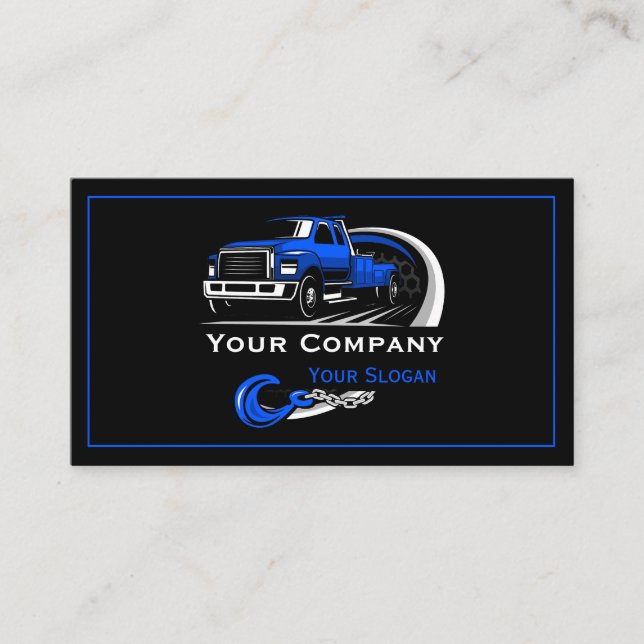 Professional Towing Company, Hauling Service Business Card (Front)