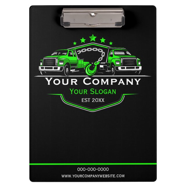 Professional Towing Company, Hauling Service Clipboard (Front)