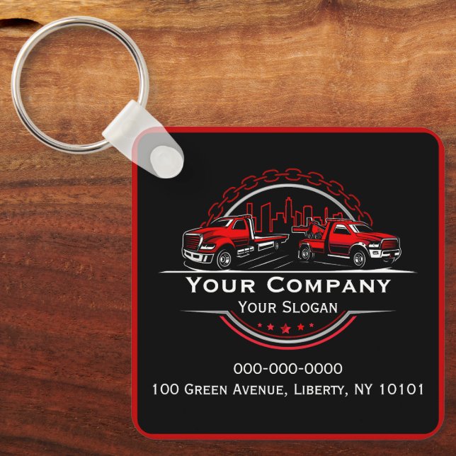 Professional Towing Company, Hauling Service Key Ring (Front)