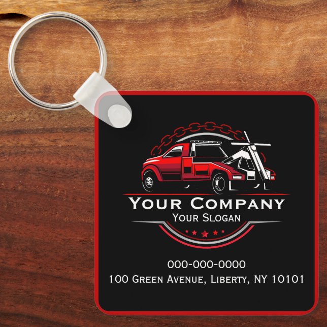 Professional Towing Company, Hauling Service Key Ring (Front)