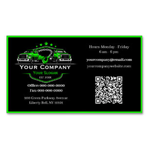 Professional Towing Company, Hauling Service Magnetic Business Card