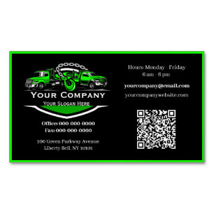 Professional Towing Company, Hauling Service Magnetic Business Card